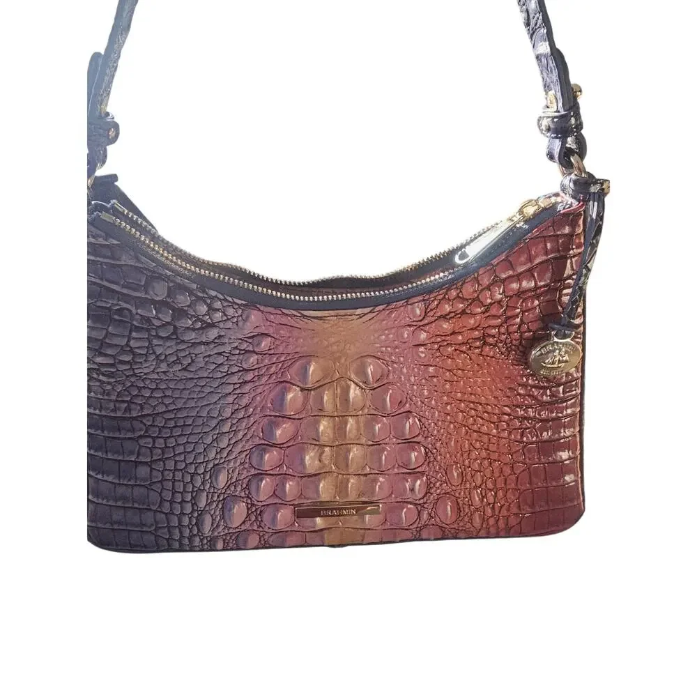 Brahmin multicolor Croc Embossed Shoulder bag - Picture 7 of 8